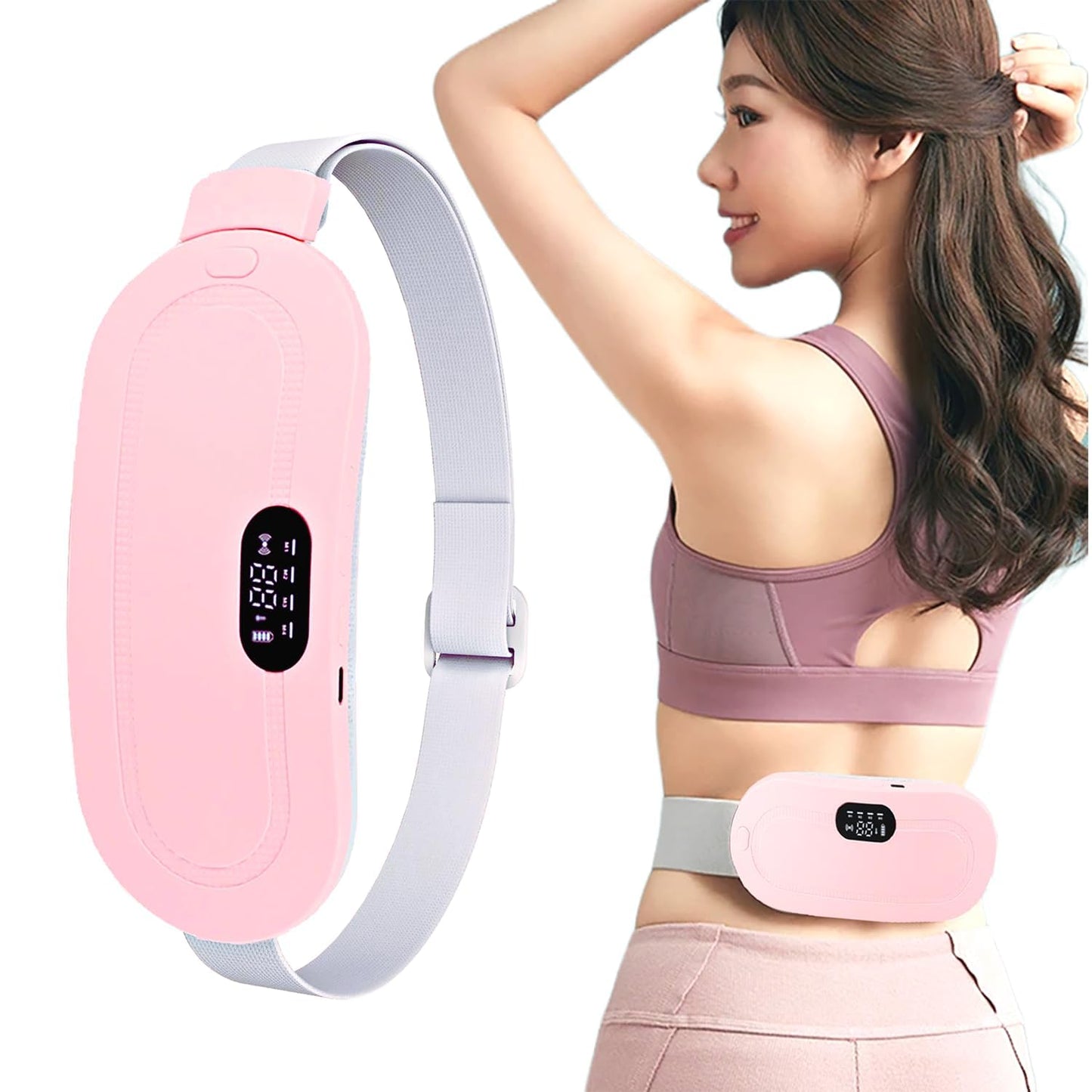 Period Cramp Relief Belt and Massager – Soothing Heat and Vibration Therapy