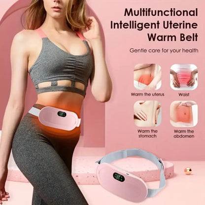 Period Cramp Relief Belt and Massager – Soothing Heat and Vibration Therapy