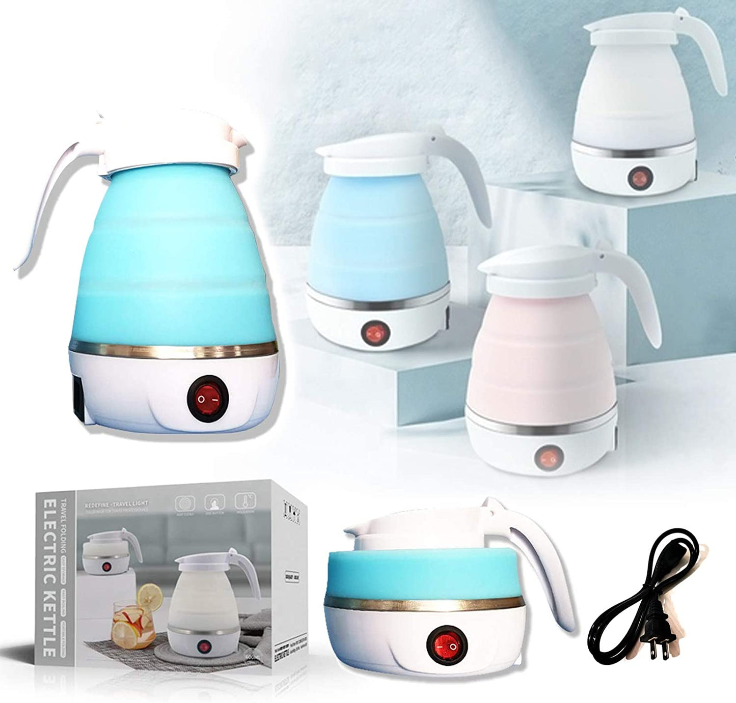 Portable Silicone Foldable Electric Kettle