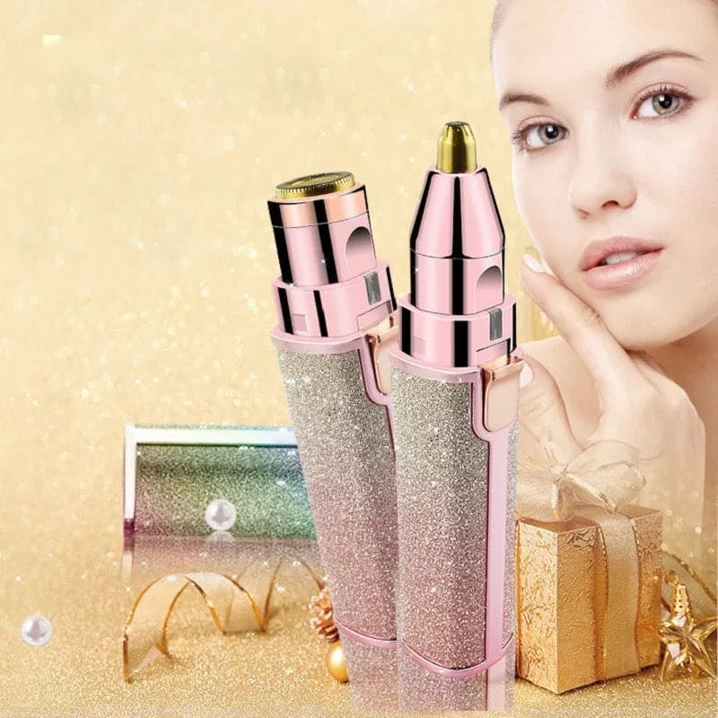 Flawless 2 In 1 Eyebrow Trimmer | Multifunctional Usb Charging Cable And Cleaning Brush