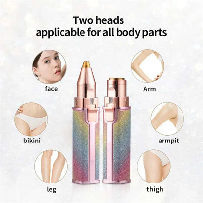 Flawless 2 In 1 Eyebrow Trimmer | Multifunctional Usb Charging Cable And Cleaning Brush